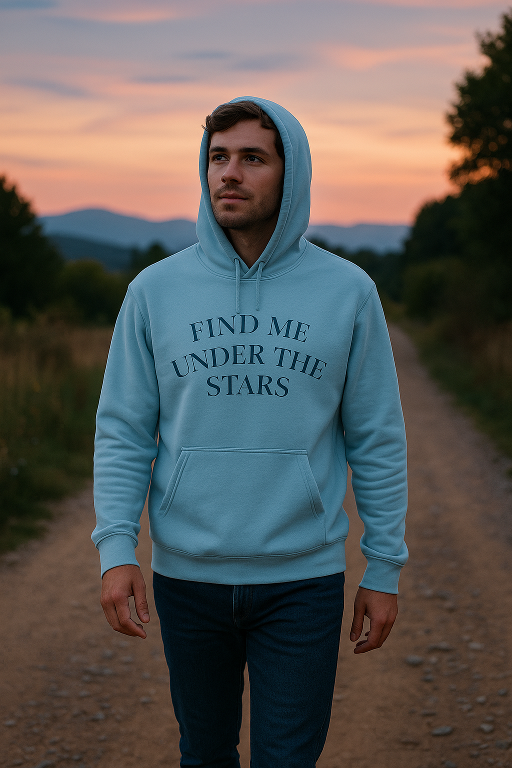 Three-Panel Fleece Hoodie - Cozy Campfire Nights Camping Sweater, Hiking Adventure Pullover, Wilderness Mountain Camper Gift