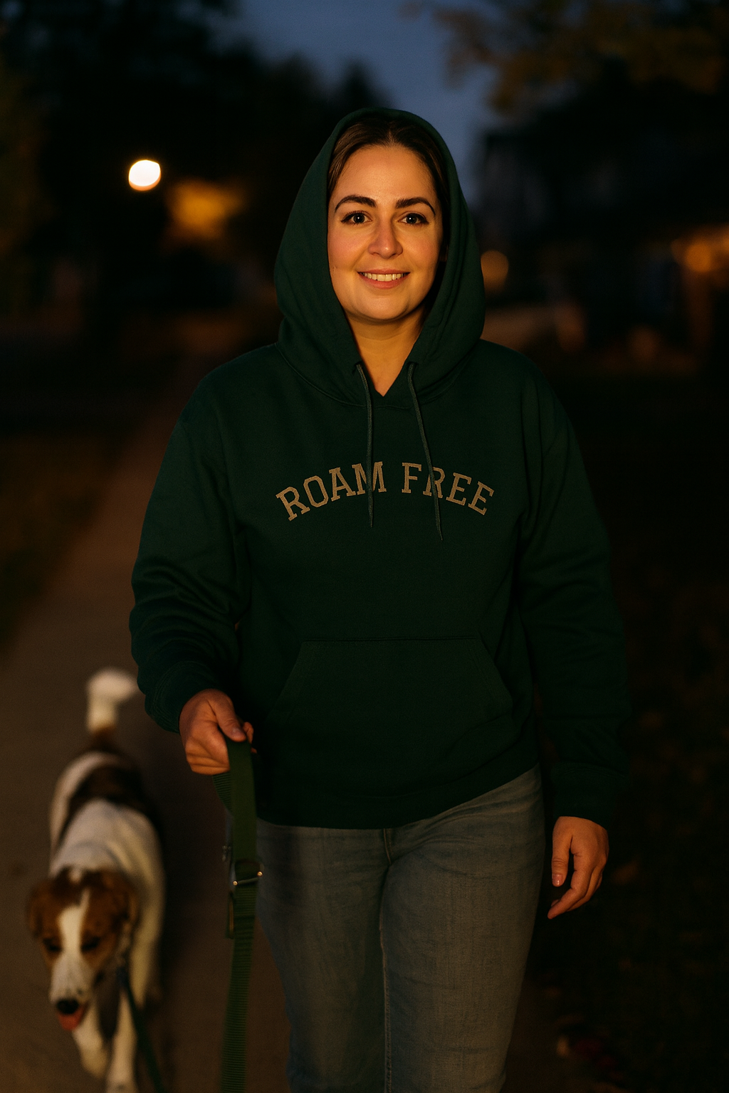 Adventure-Inspired Fleece Hoodie, Roam Free, Cozy Outdoor Apparel, Great for Camping, Travel, Nature Lovers, Gift Idea