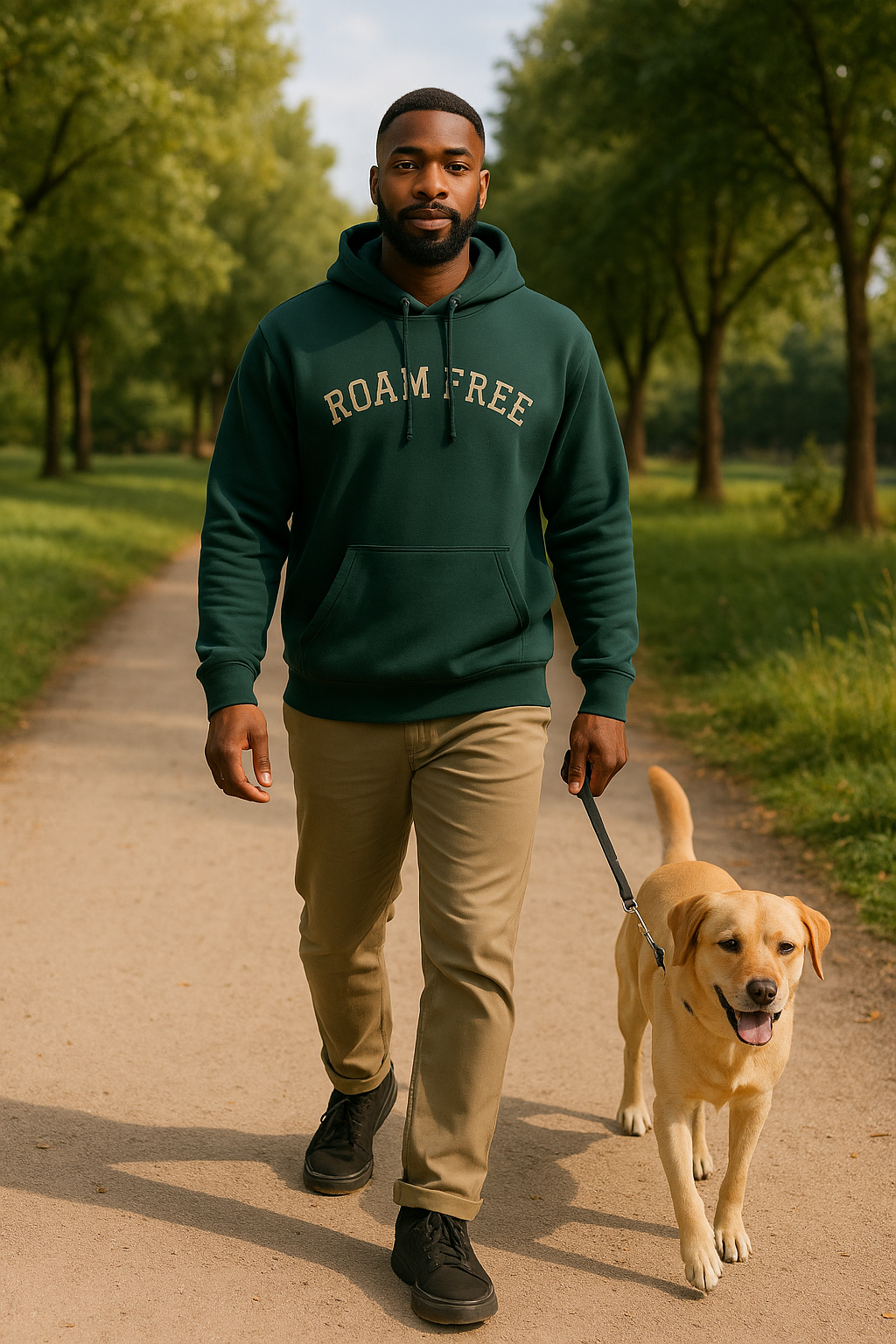 Adventure-Inspired Fleece Hoodie, Roam Free, Cozy Outdoor Apparel, Great for Camping, Travel, Nature Lovers, Gift Idea