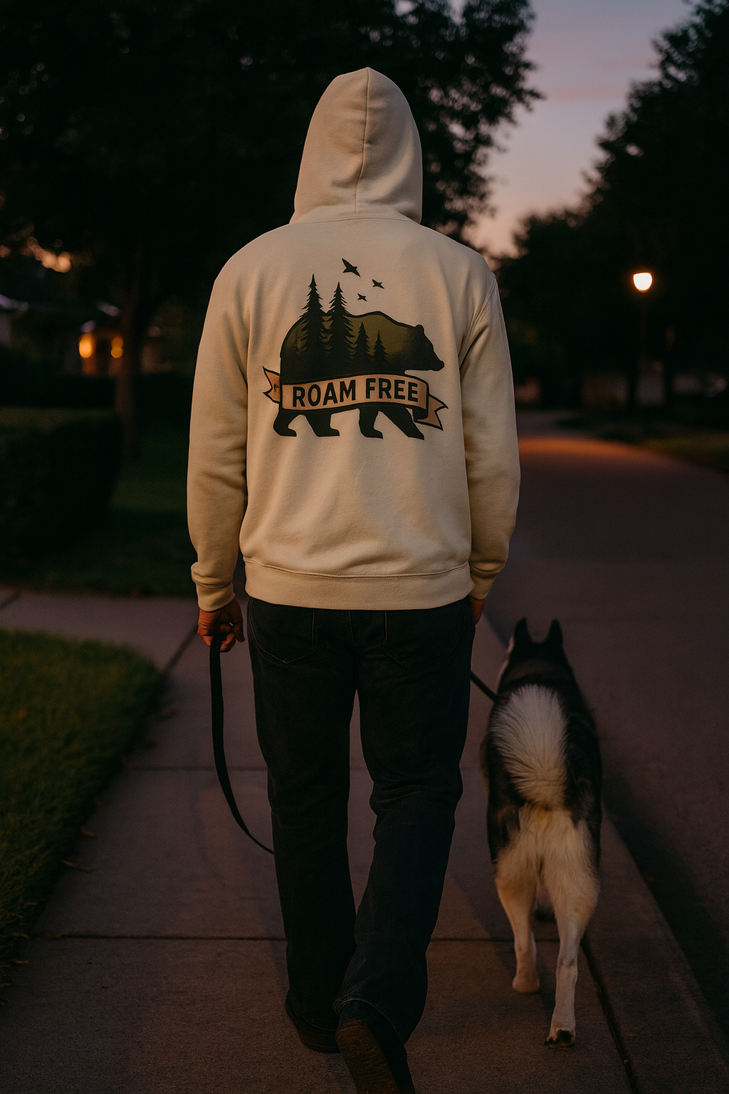 Bear Graphic Fleece Hoodie, Unisex Outdoor Adventure Sweatshirt, Wilderness Cabin Camping Gift, Nature Lover Hiking Apparel, Cozy Mountain