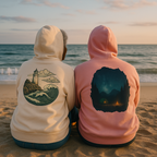 Adventure Seeker Three-Panel Fleece Hoodie, Outdoor Spirit Sweatshirt, Explore Beyond Limits Hoodie, Wild Hearts Fleece Jacket, Wanderlust