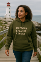 Ocean Adventure Fleece Hoodie, Coastal Wanderer Sweatshirt, Seaside Explorer Hoodie, Nautical Vibes Jacket, Beach Lover Outerwear