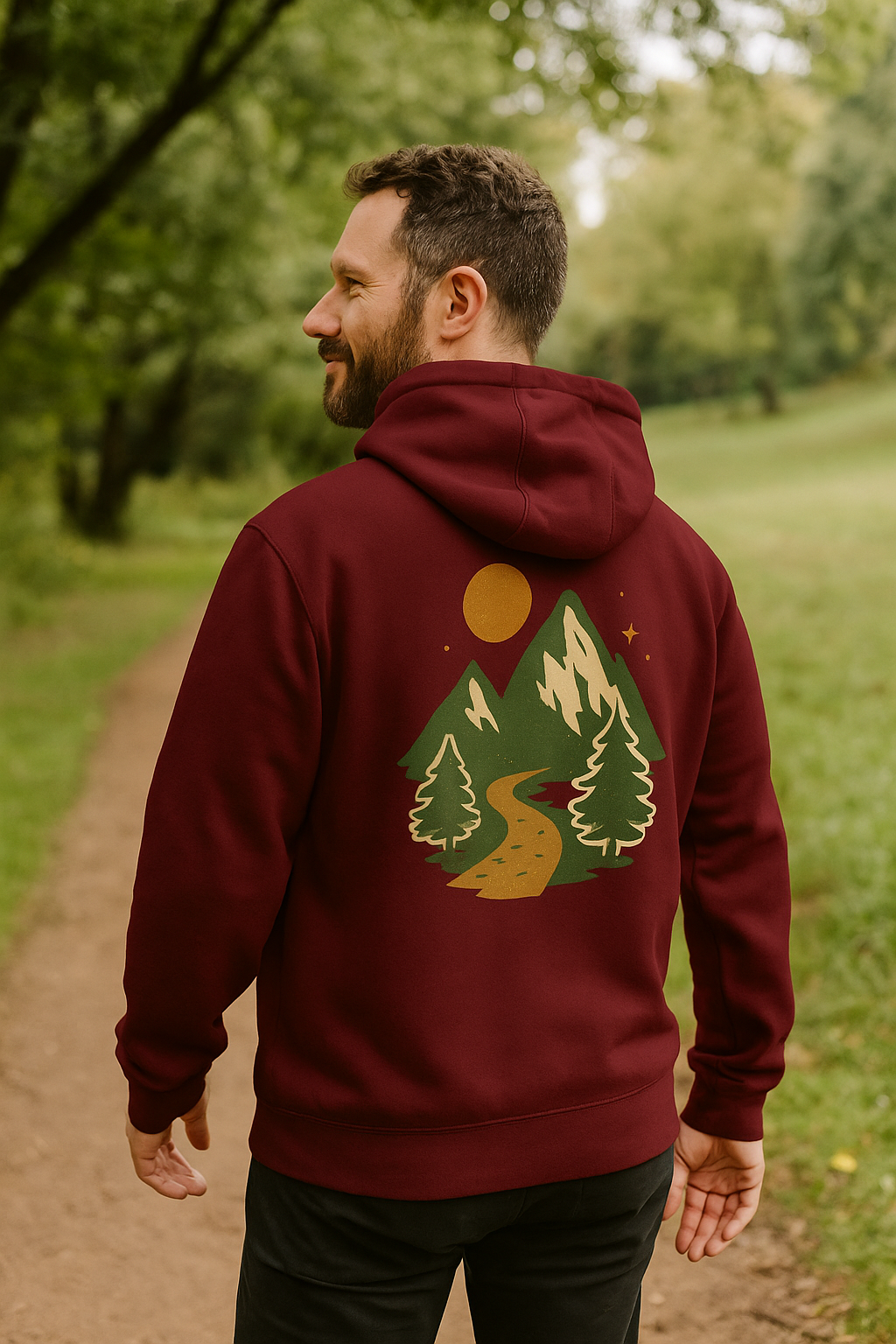 Mountain and Pine Fleece Hoodie