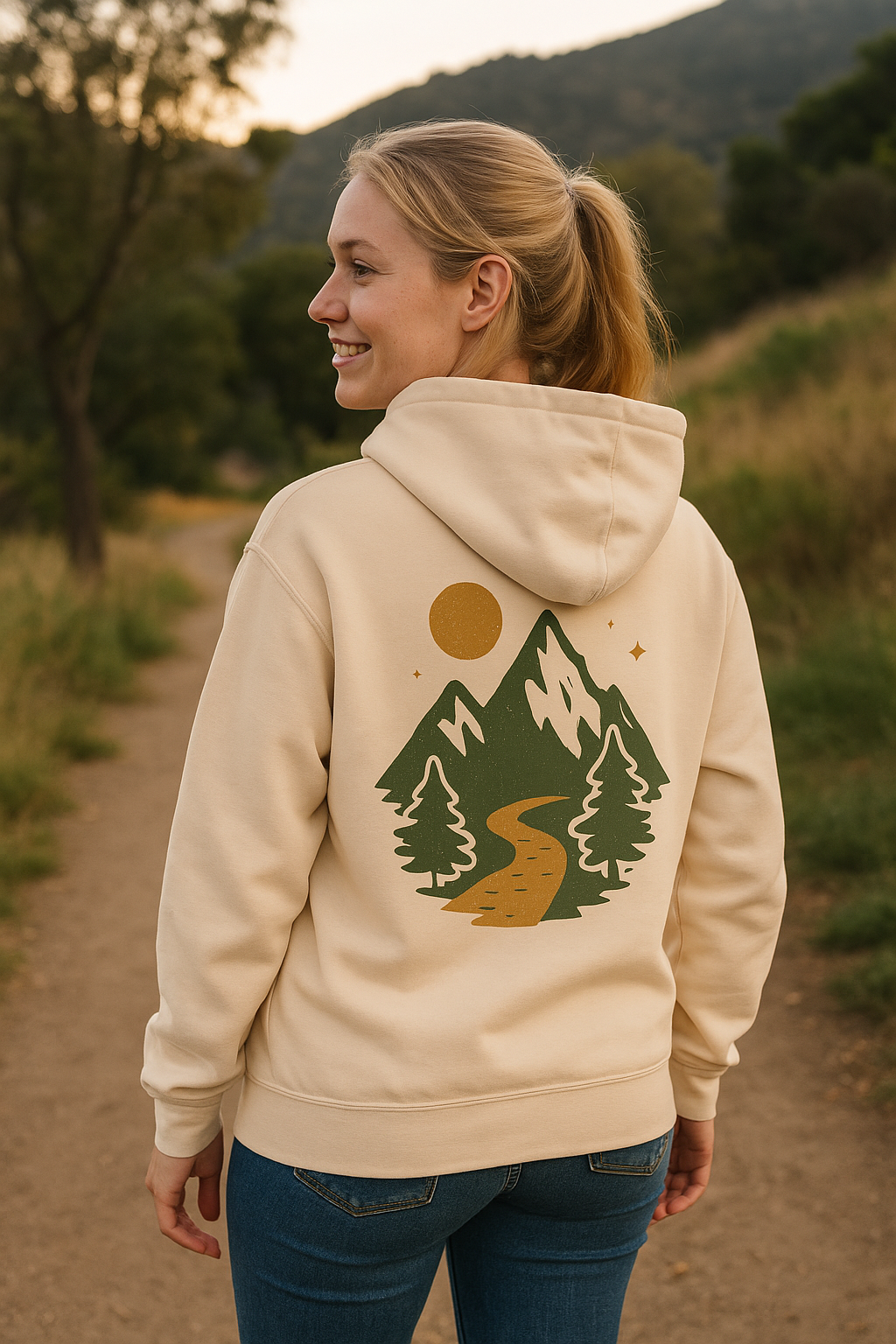 Mountain and Pine Fleece Hoodie