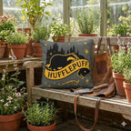 Hufflepuff Throw Pillow | Hogwarts House Decor | Harry Potter Inspired Badger Cushion | Magic School Gift | House Crest Throw Pillow