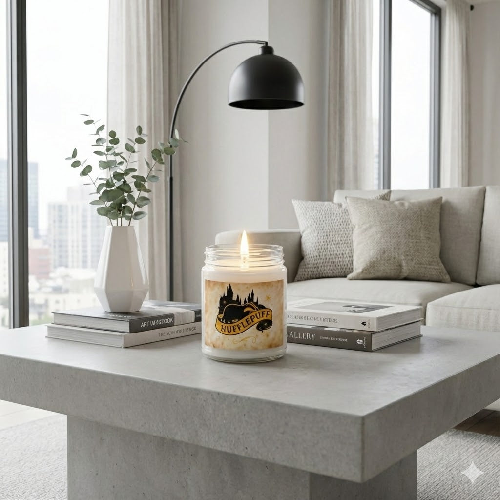 Hufflepuff House Inspired Scented Candle