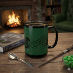 Slytherin Snake Inspired Castle Mug, Black Ceramic Coffee Cup