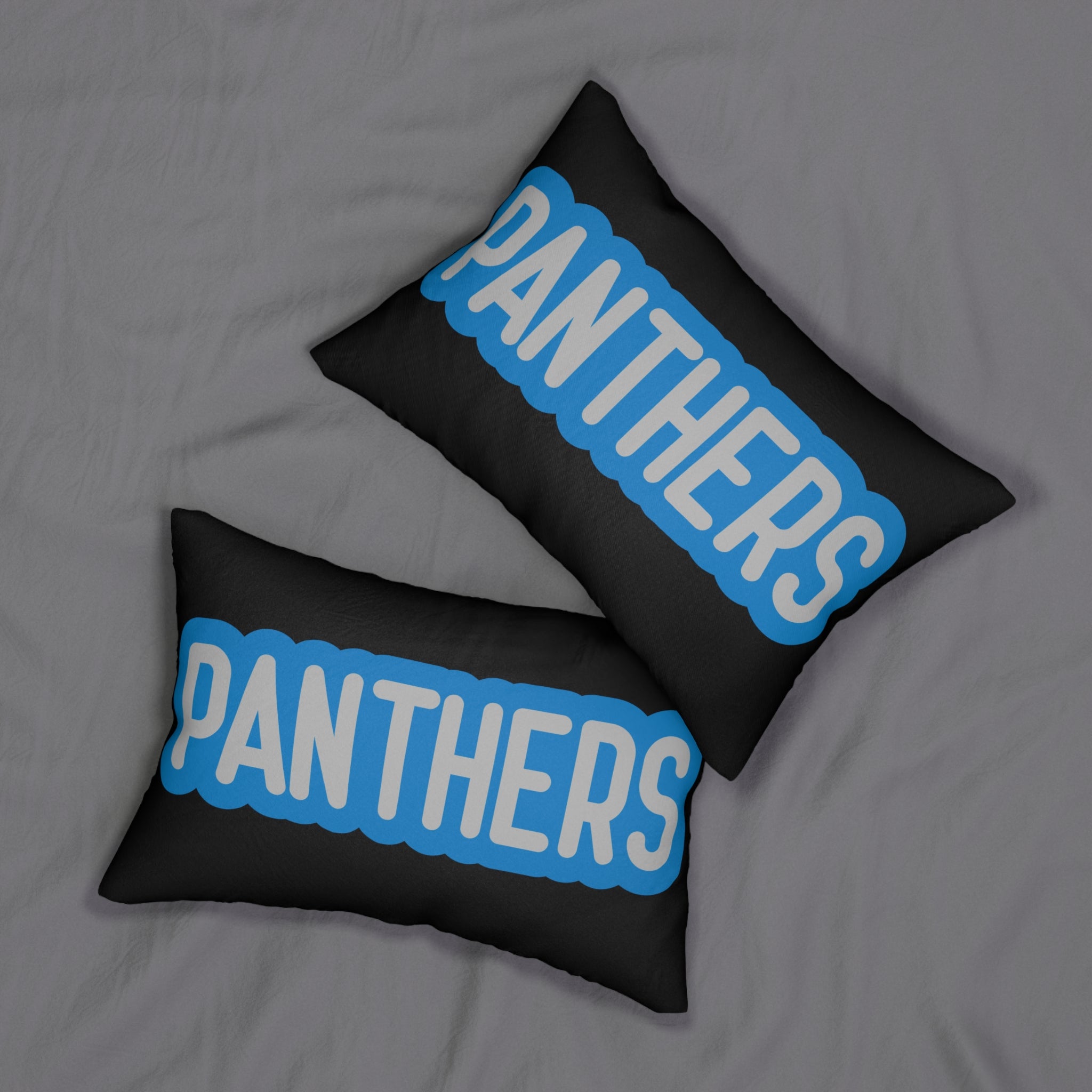 Panthers Throw Pillow - Black & Blue Football Fan Cushion, Game Day Home Décor, Sports Gift, Team Spirit Decor, Sports Fan Decor,