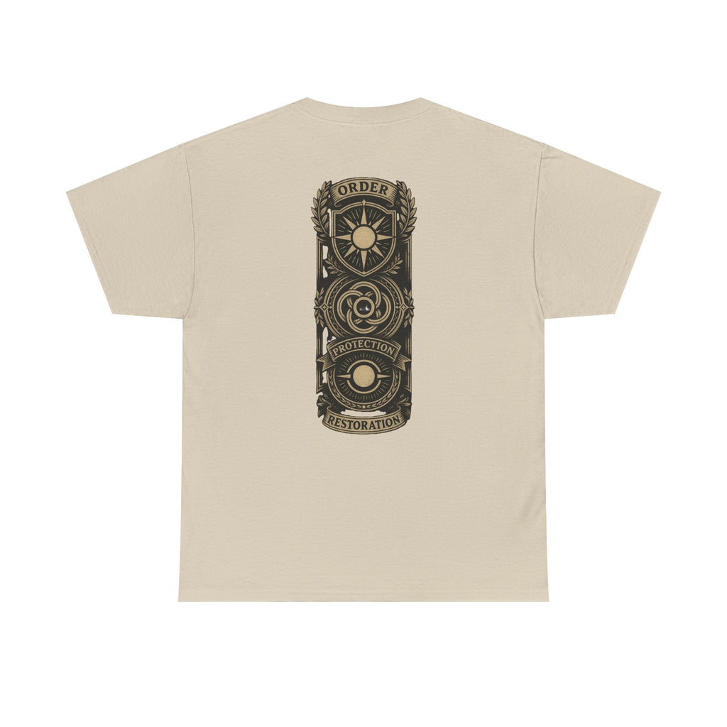 MTG White Mana Emblem T-Shirt — Order • Protection • Restoration