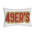 49ers Throw Pillow - Red & Gold Football Fan Cushion, Game Day Home Décor, Sports Gift