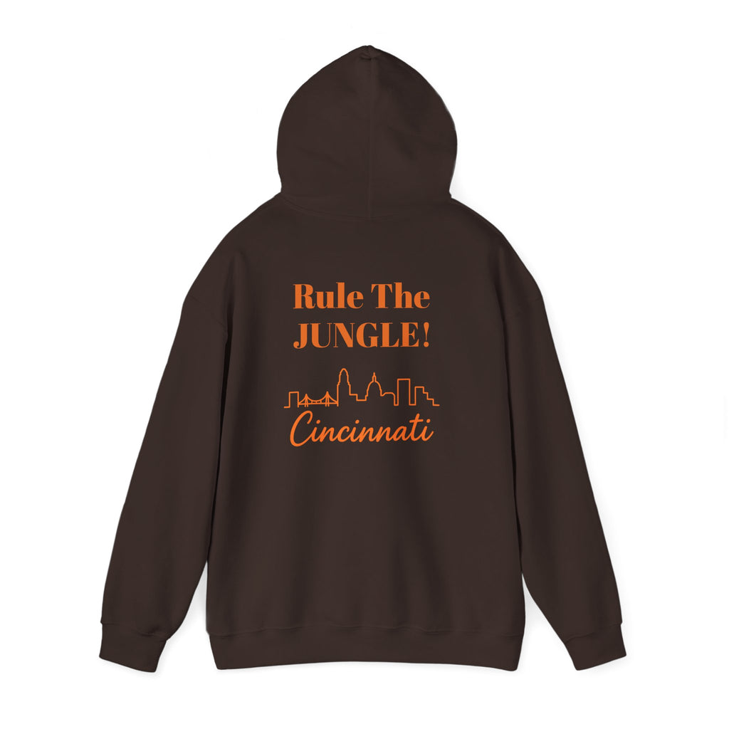 Cincinnati -Rule the Jungle- Hoodie - Cincinnati Tiger Sweatshirt - Cozy Unisex Hoodie, Perfect for Game Day
