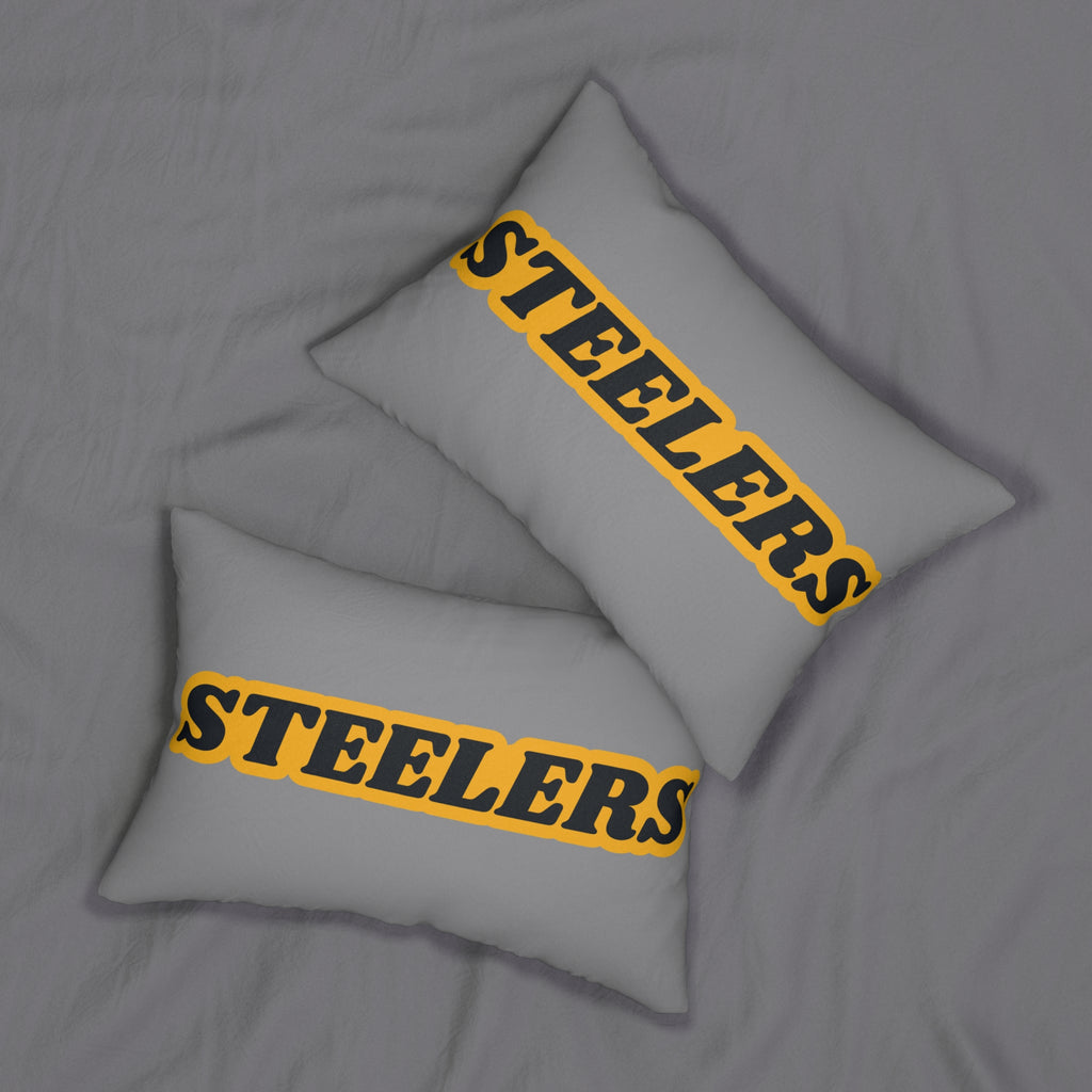 Steelers Throw Pillow - Black & Gold Football Fan Cushion, Game Day Home Décor, Sports Gift, Game Day Accent, Sports Team Gift