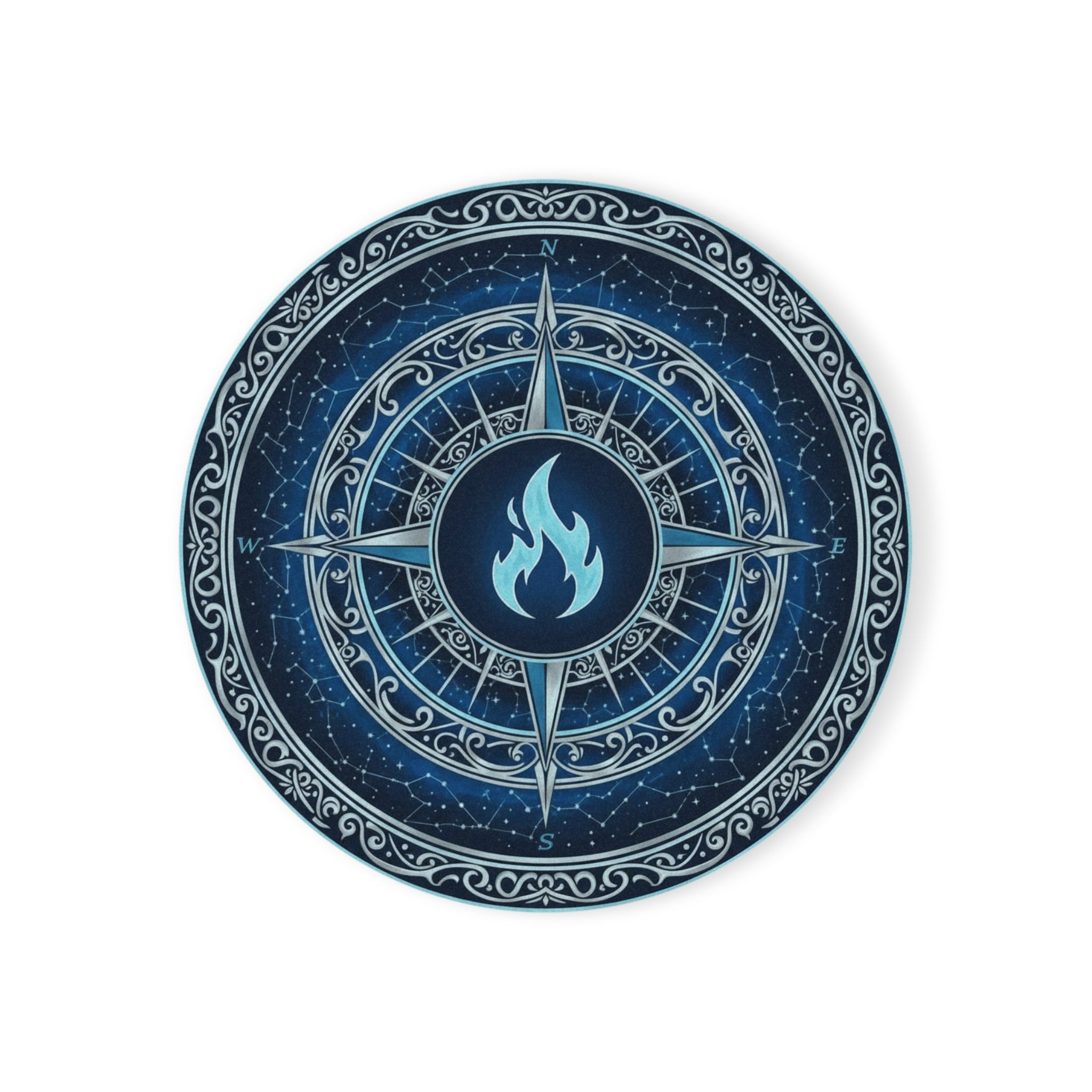 Blue Mana MTG Cork Coaster — Round Heat-Resistant Drink Coaster