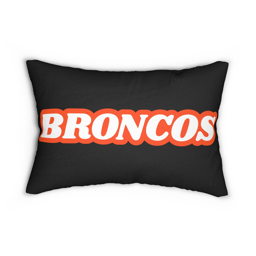 Broncos Inspired Football Pillow | Sports Fan Home Décor | Game Day Accent Cushion, Sports Fan Gift, Game Day Accessory