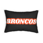 Broncos Inspired Football Pillow | Sports Fan Home Décor | Game Day Accent Cushion, Sports Fan Gift, Game Day Accessory