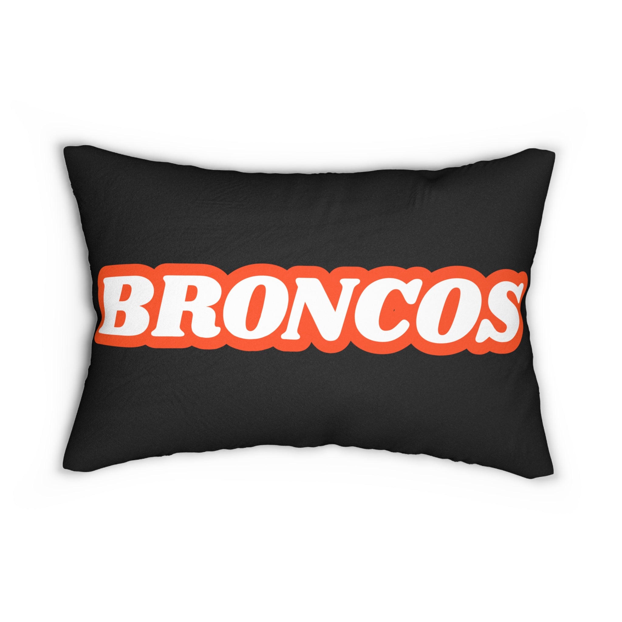 Broncos Inspired Football Pillow | Sports Fan Home Décor | Game Day Accent Cushion, Sports Fan Gift, Game Day Accessory