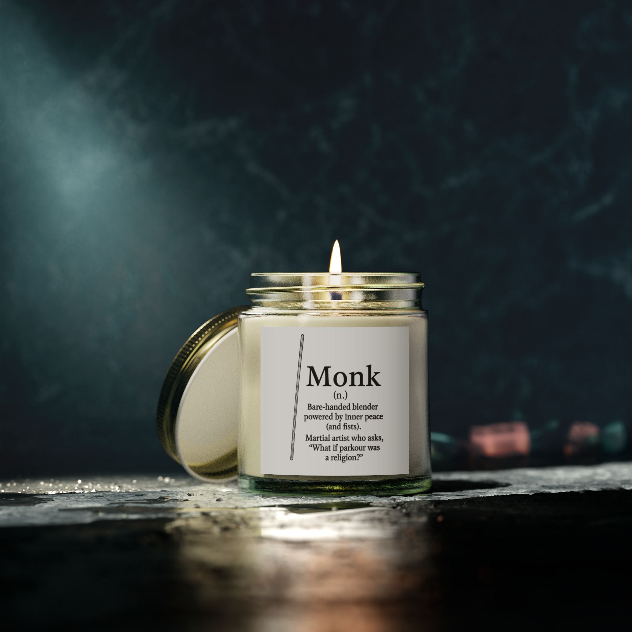 Monk Candle | DnD Class Gift | Funny RPG Candle for Dungeon Masters and Players | Tabletop Gamer Decor