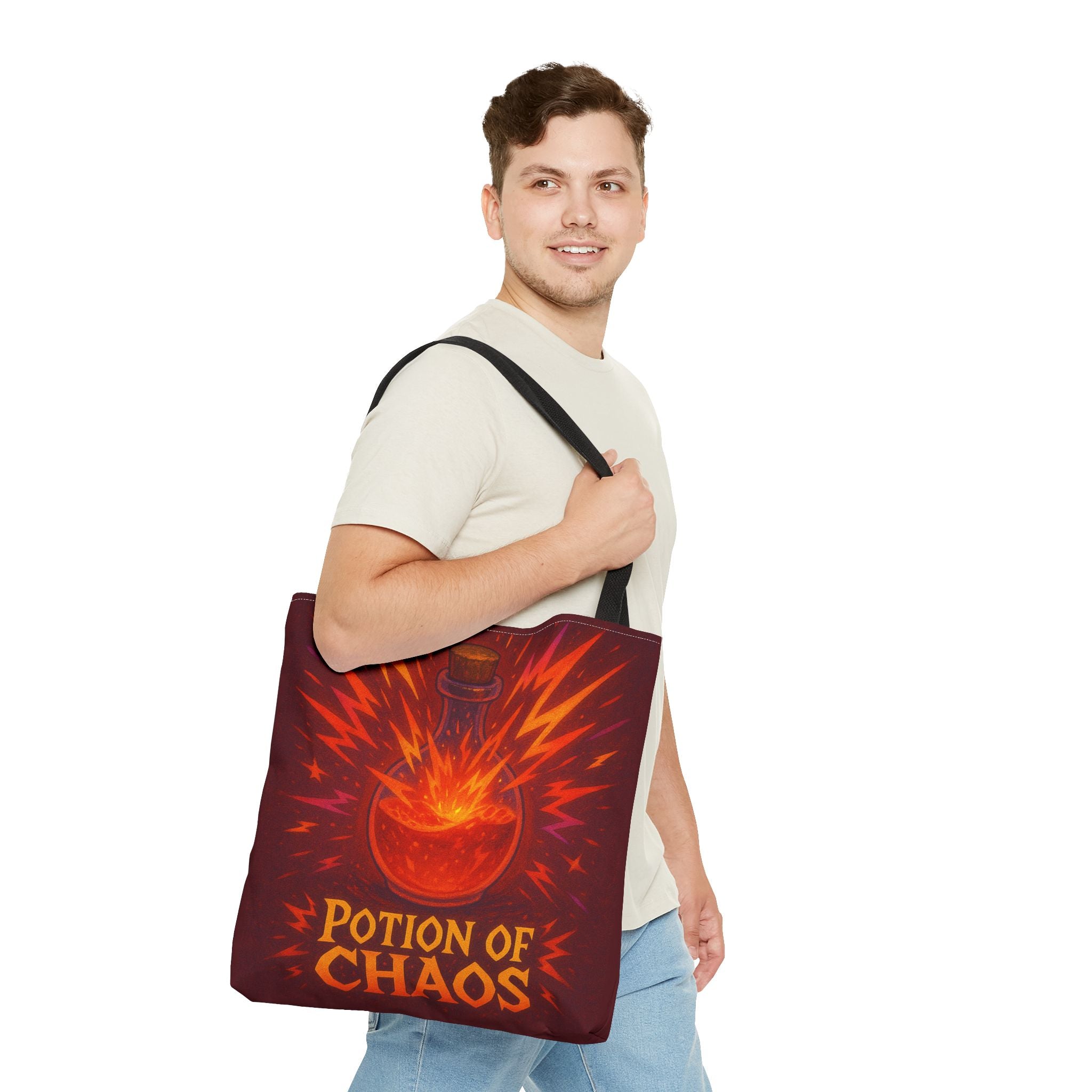 Chaos Potion Tote Bag: D&D Inspired Bag | RPG Gamer Tote | Dungeon and Dragons Gift | Fantasy Magic Potion Tote Witch Decor