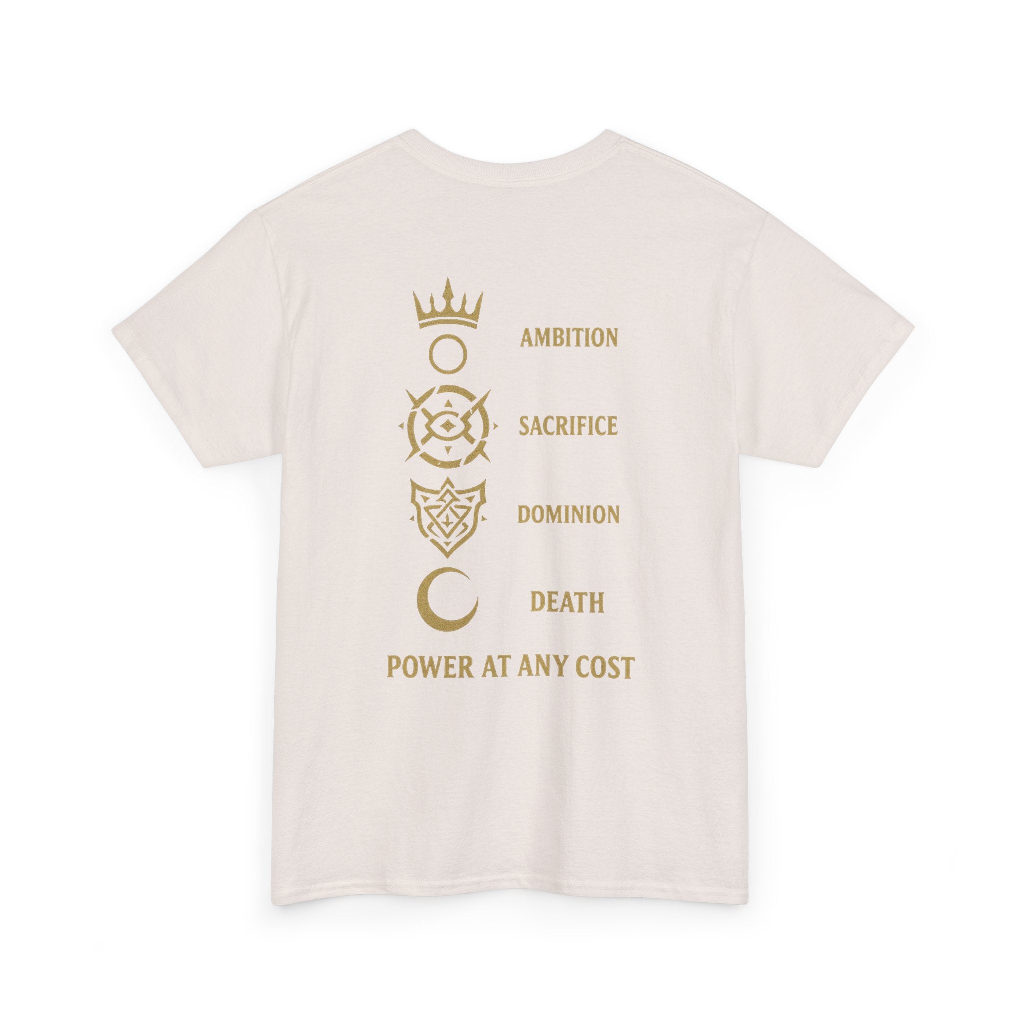 Black Mana Emblem T-Shirt — Ambition • Sacrifice • Dominion • Death