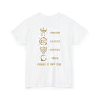 Black Mana Emblem T-Shirt — Ambition • Sacrifice • Dominion • Death