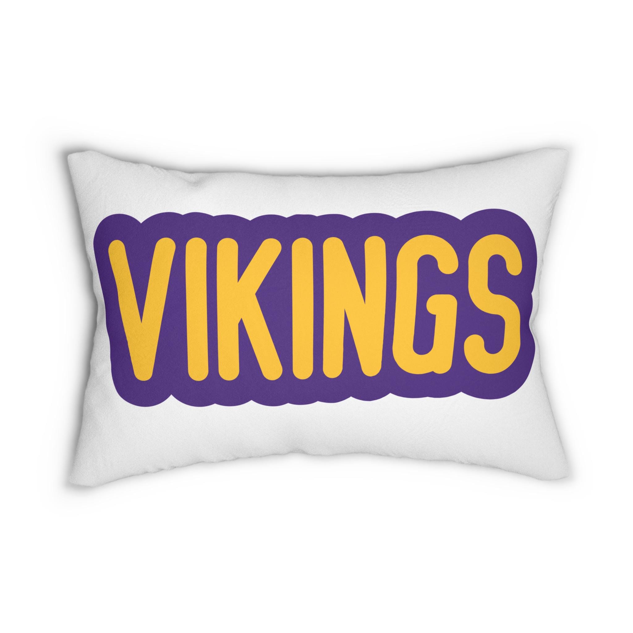 Vikings Throw Pillow - Purple & Gold Football Fan Cushion, Game Day Home Décor, Gift for Sports Lovers, Team Spirit