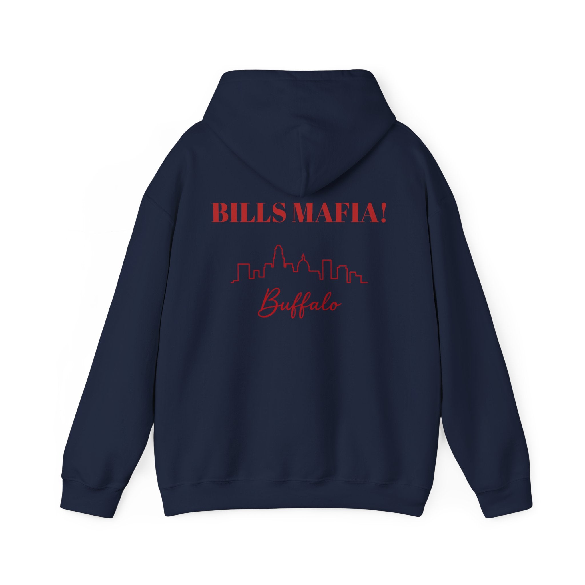 Buffalo Bills Fan Hooded Sweatshirt - Buffalo -Bills Mafia- Hoodie - Buffalo Mascot Design