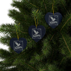 Ravenclaw Crest Inspired Ceramic Ornament | Blue & Silver Christmas Decor | Magic House Decor