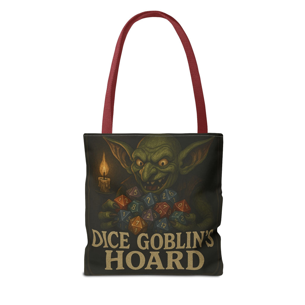 Dice Goblin's Hoard Tote Bag, Fantasy Tote, D&D Accessory, Gamer Gift, Bag for Dice, RPG Fan Tote, Geek Chic, Roleplaying Bag