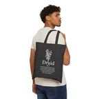 Druid Tote Bag - &D Reusable Canvas Bag for Tabletop Gamers, RPG Players, and Fantasy Fans