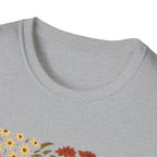 Fall Garden Pumpkin Floral Shirt