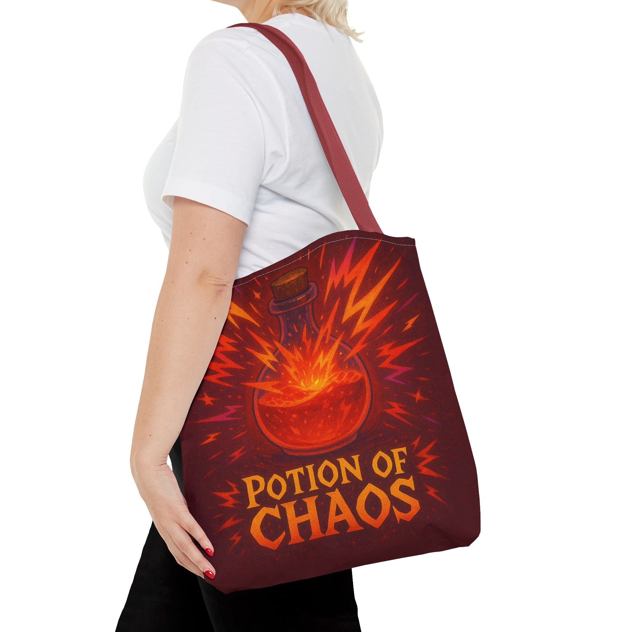 Chaos Potion Tote Bag: D&D Inspired Bag | RPG Gamer Tote | Dungeon and Dragons Gift | Fantasy Magic Potion Tote Witch Decor