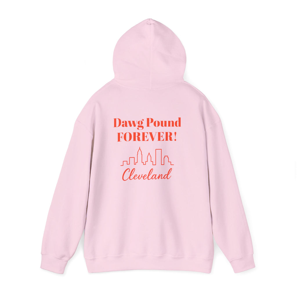Cleveland -Dawg Pound Forever- Hoodie - Bulldog Mascot - Cleveland Sports Fans