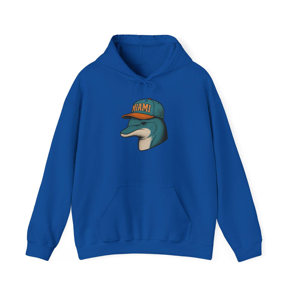 Miami "Fins Up, Game On!" Hoodie - Dolphin Mascot - Miami Football