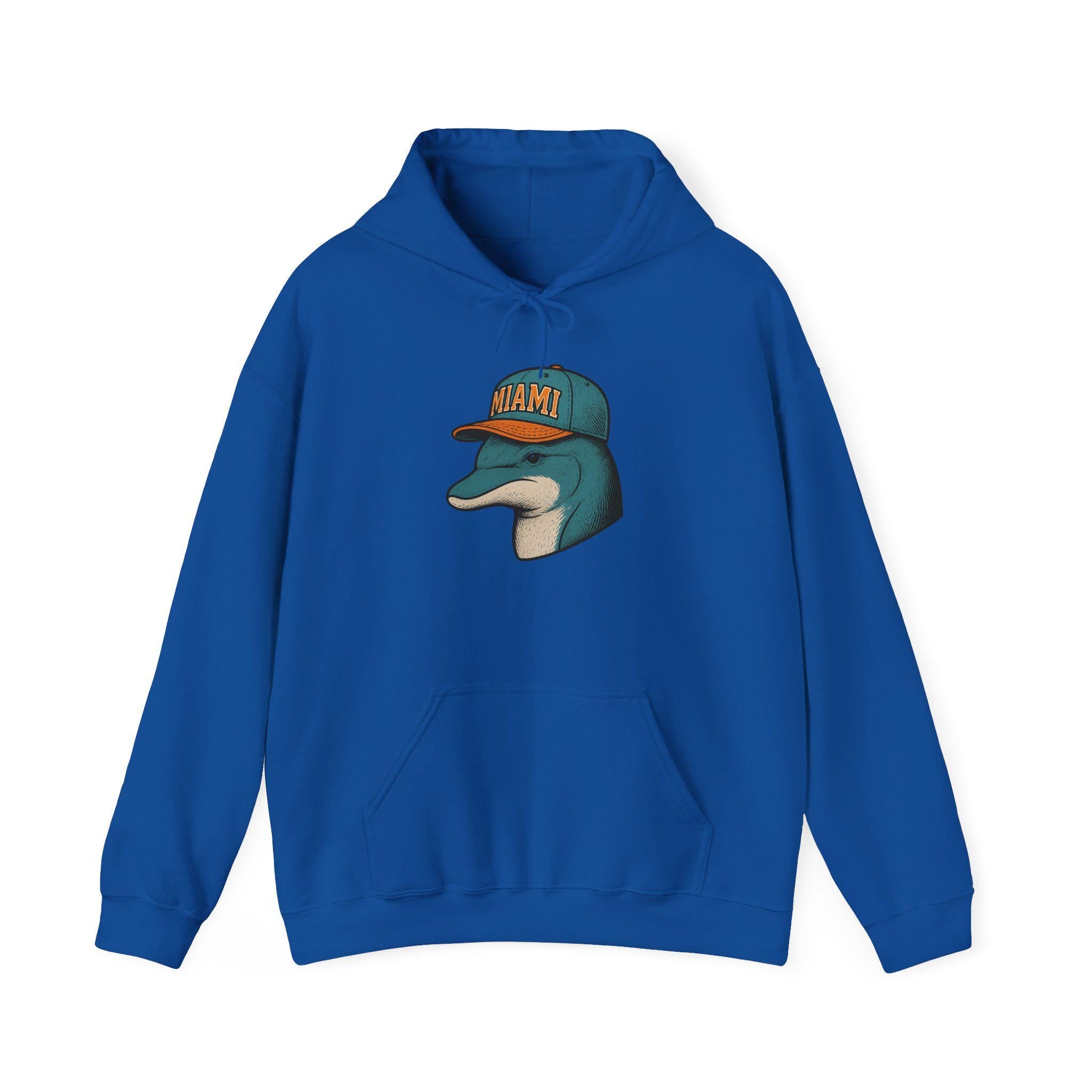 Miami "Fins Up, Game On!" Hoodie - Dolphin Mascot - Miami Football