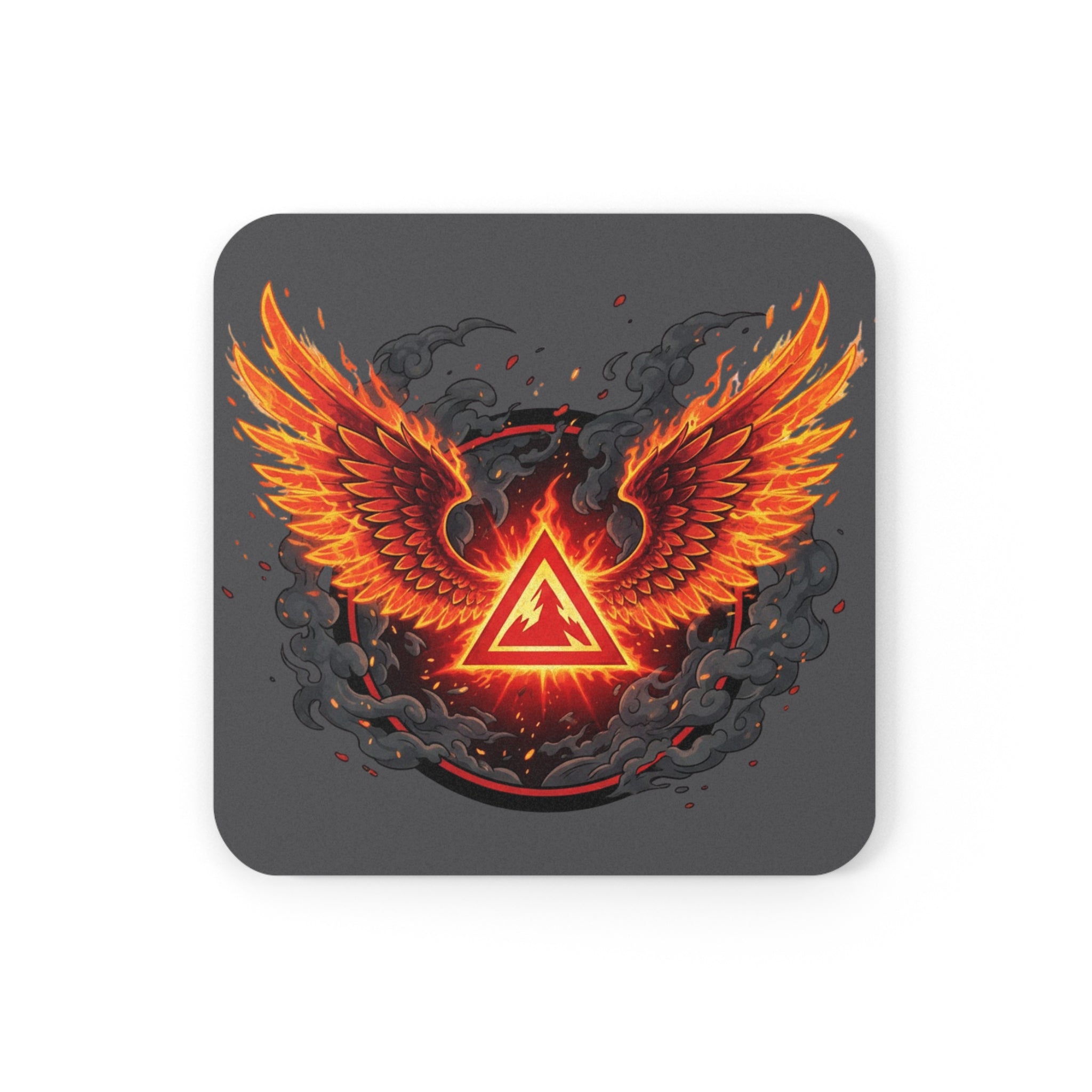 Red Mana MTG Cork Coaster — Round Heat-Resistant Drink Coaster