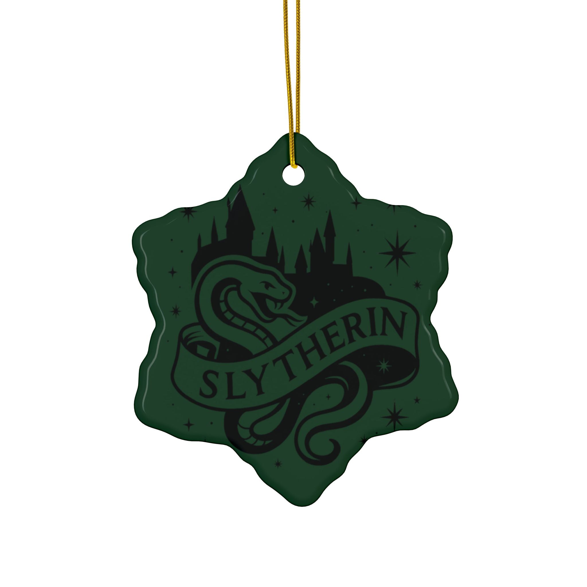 Hogwarts House Crest Ornaments Ceramic Ornament | Slytherin
