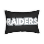 Raiders Inspired Football Pillow | Black & Silver Sports Fan Cushion | Game Day Home Décor, Sports Fan Decor, Game Day Cushion