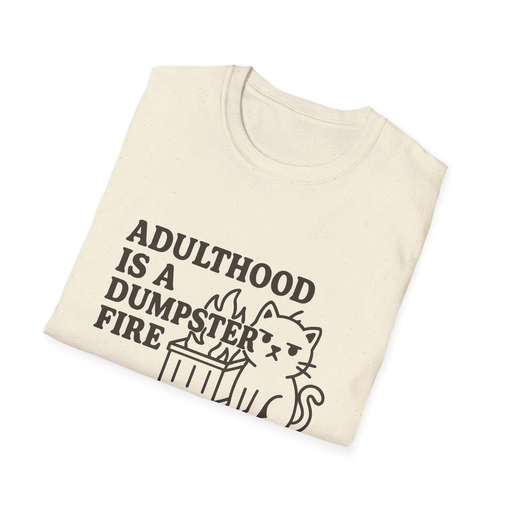 Adulthood Humor is a Dumpster Fire Shirt