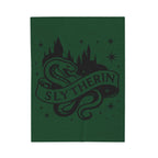 Slytherin Crest Inspired Velveteen Plush Blanket