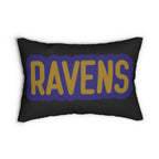 Ravens Inspired Football Pillow | Purple & Gold Sports Fan Cushion | Game Day Home Décor,  Sports Fan Gift