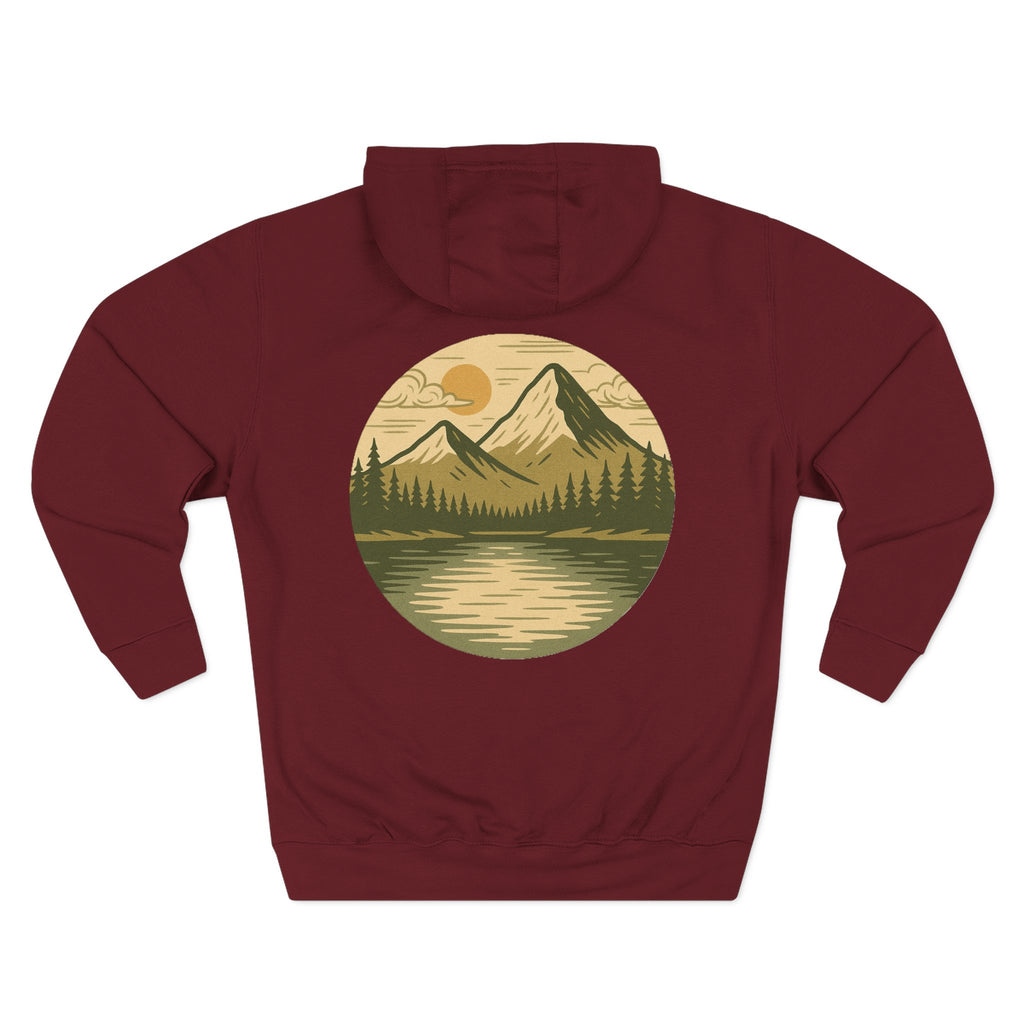 Adventure-Inspired Fleece Hoodie, Roam Free, Cozy Outdoor Apparel, Great for Camping, Travel, Nature Lovers, Gift Idea
