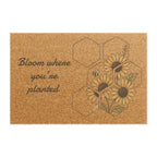 Sunflower Welcome Doormat | Bloom Where You're Planted | Sunflower Welcome Mat | Housewarming Gift | Farmhouse Entryway Rug