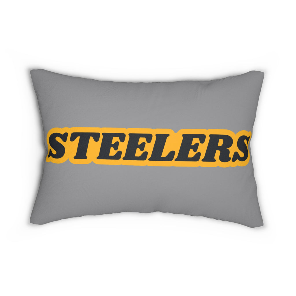 Steelers Throw Pillow - Black & Gold Football Fan Cushion, Game Day Home Décor, Sports Gift, Game Day Accent, Sports Team Gift