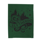 Slytherin Crest Inspired Velveteen Plush Blanket