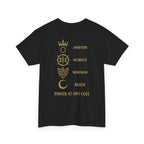 Black Mana Emblem T-Shirt — Ambition • Sacrifice • Dominion • Death