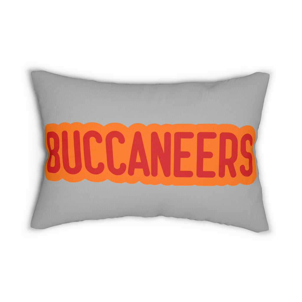 Buccaneers Throw Pillow - Red & Pewter Football Fan Cushion, Game Day, Sports Gift, Sport Fan Decor, Unique Gift for Football Lovers