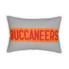 Buccaneers Throw Pillow - Red & Pewter Football Fan Cushion, Game Day, Sports Gift, Sport Fan Decor, Unique Gift for Football Lovers