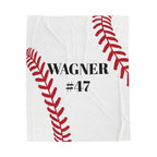 Personalized Baseball Player Last Name Number Gift, Custom Sports Blanket, Team Fan Coach Gift, Baseball Player gift