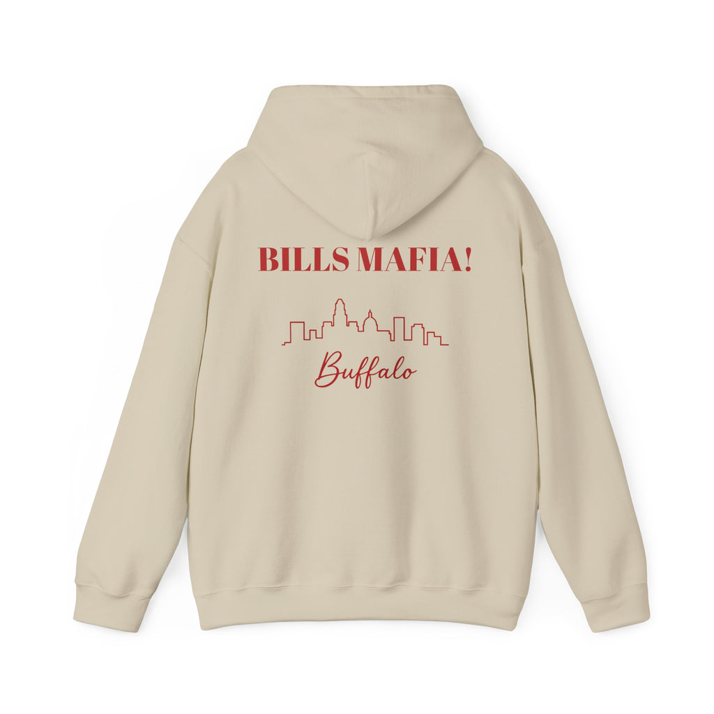 Buffalo Bills Fan Hooded Sweatshirt - Buffalo -Bills Mafia- Hoodie - Buffalo Mascot Design