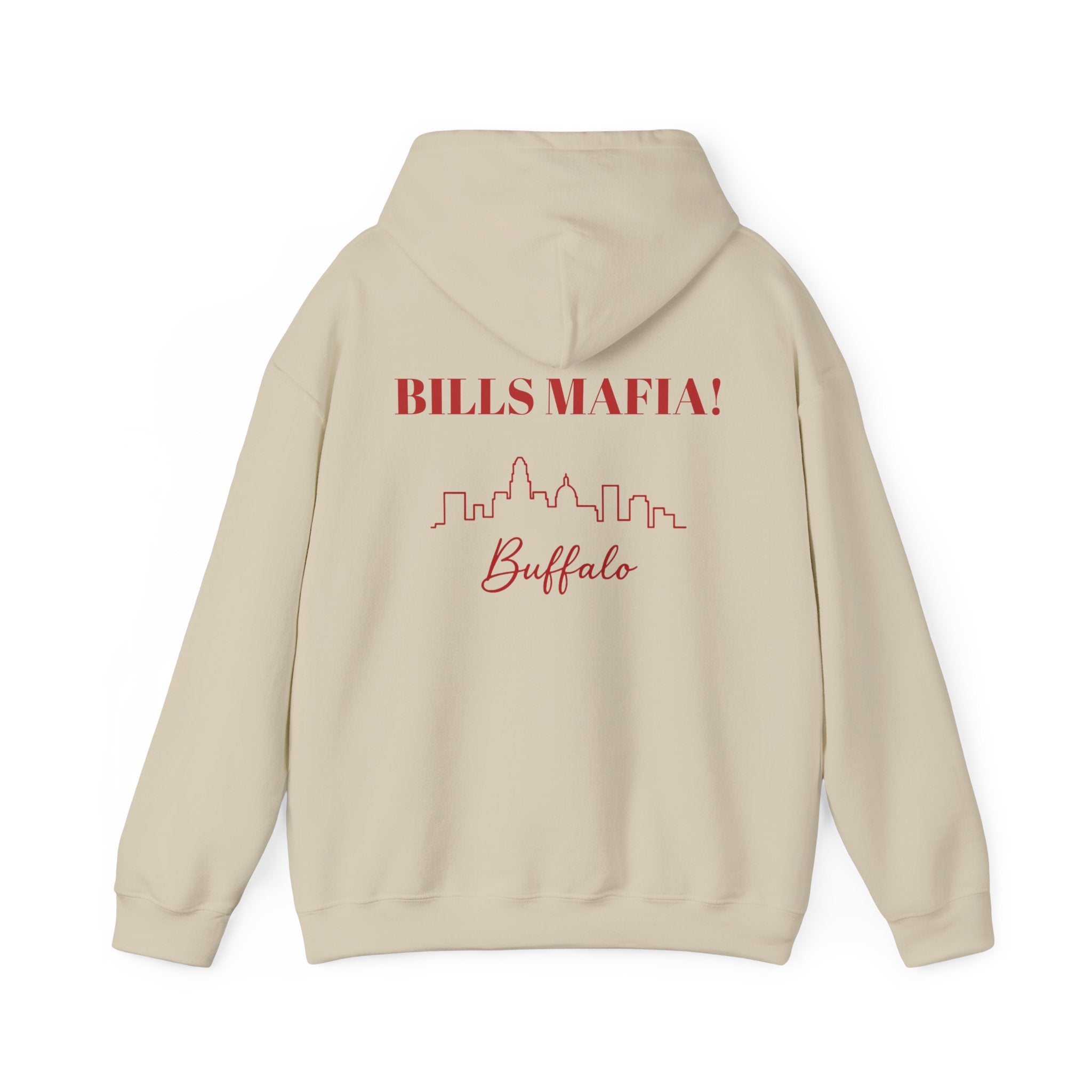 Buffalo Bills Fan Hooded Sweatshirt - Buffalo -Bills Mafia- Hoodie - Buffalo Mascot Design